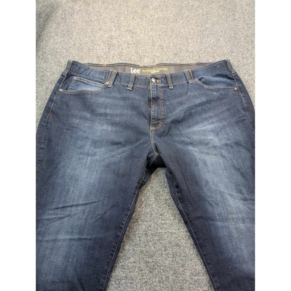 Lee Jeans Mens 50x30 Big Tall Blue Extreme Motion Athletic Denim Pants - Picture 2 of 9